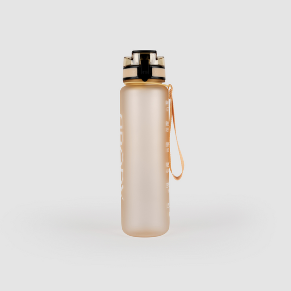 Motivatie drinkfles 1L beige
